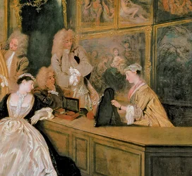 El letrero de la tienda de Gersaint, 1721 (detalle)